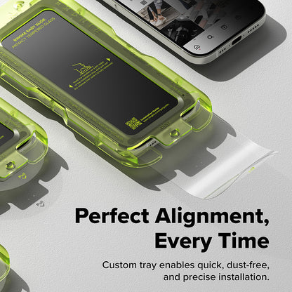 Privacy Screen Protector Ringke Easy Slide voor Apple iPhone 17 Pro, Gehard Glas, Volledige Lijm, Set van 2 stuks