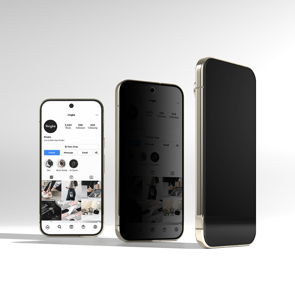 Privacy Screen Protector Ringke Easy Slide voor Google Pixel 11 Pro XL / 10 Pro XL / 9 Pro XL, Gehard Glas, Volledige Lijm, Set van 2 stuks