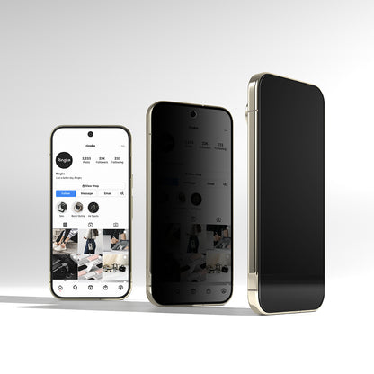 Privacy Screen Protector Ringke Easy Slide voor Google Pixel 11 Pro XL / 10 Pro XL / 9 Pro XL, Gehard Glas, Volledige Lijm, Set van 2 stuks
