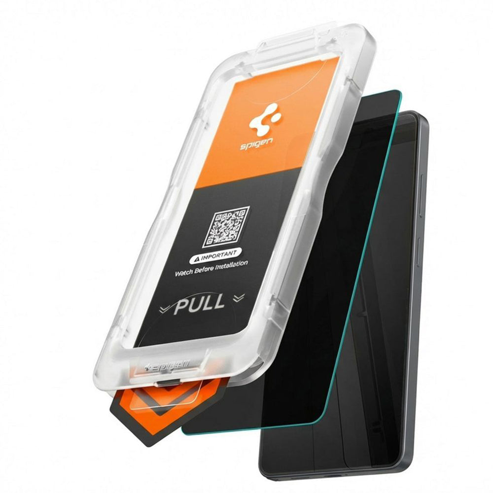 Spigen GlastR EZ FIT Pro HD Privacy Screen Protector for Samsung Galaxy S26 Plus S947, Tempered Glass, Full Glue AGL11087