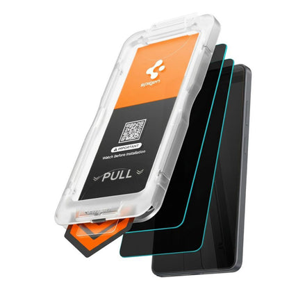 Beschermfolie Privacy Scherm Spigen GlastR EZ FIT Pro HD voor Samsung Galaxy S26 S942, Gehard Glas, Volledige Lijm, Set van 2 stuks AGL11096