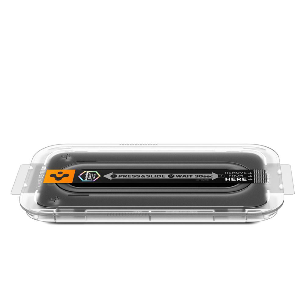 Beschermfolie Privacy Scherm Spigen GlastR EZ FIT Pro voor Apple iPhone 17 Pro / 17 / 16 Pro, Gehard Glas, Volledige Lijm