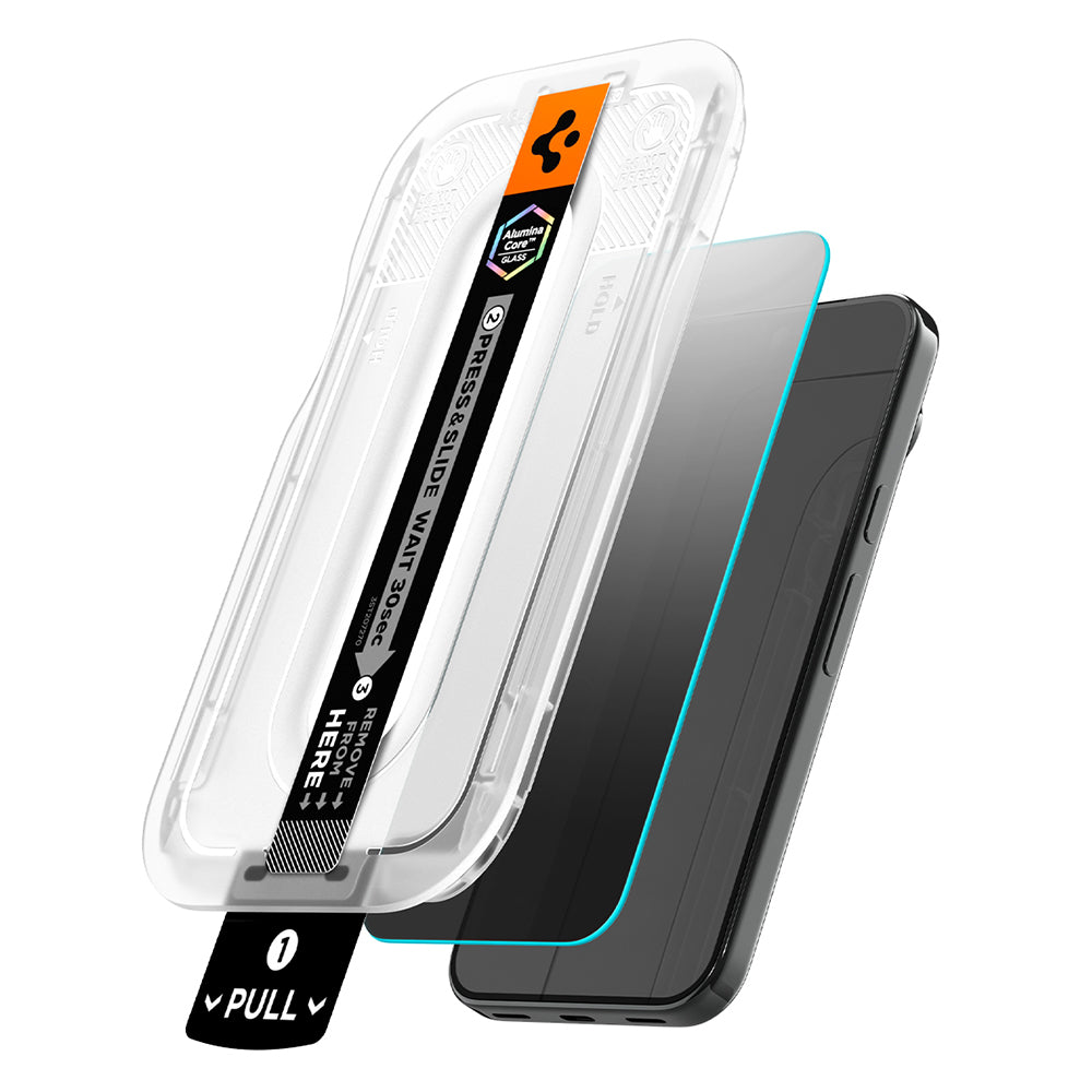 Privacy Screen Protector Spigen GlastR EZ FIT Pro voor Google Pixel 11 Pro XL, Gehard Glas, Volledige Lijm, Set van 2 stuks AGL11486