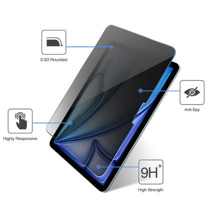 Privacy Screen Protector Techsuit ArmorGlass CrystalHD voor Samsung Galaxy Tab A11+ / Tab A9+, Gehard Glas, Volledige Lijm, Set van 2 stuks