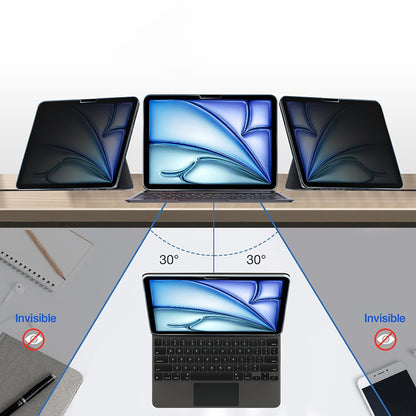 Privacy Screen Protector Techsuit ArmorGlass CrystalHD voor Samsung Galaxy Tab A11+ / Tab A9+, Gehard Glas, Volledige Lijm, Set van 2 stuks