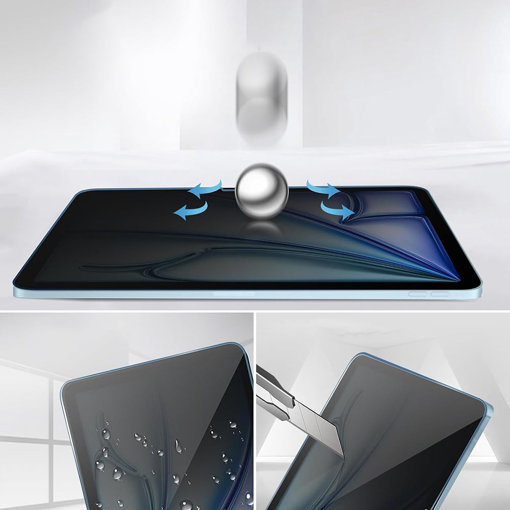 Privacy Screen Protector Techsuit ArmorGlass CrystalHD for Samsung Galaxy Tab S10 Lite, Tempered Glass, Full Glue, Set of 2 pieces