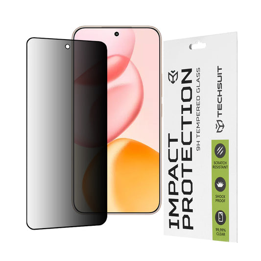 Privacy Techsuit schermbeschermfolie voor Honor 400, gehard glas, full glue, 111D