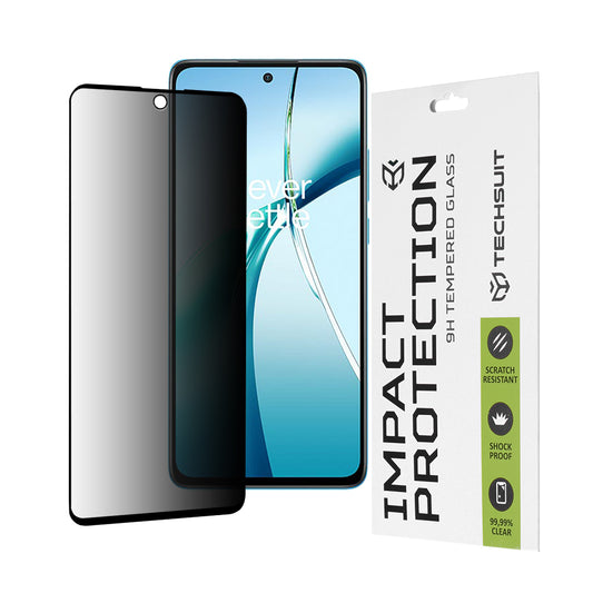 Privacy Techsuit schermbeschermfolie voor OnePlus Nord CE4 Lite, gehard glas, volledige lijm, 111D