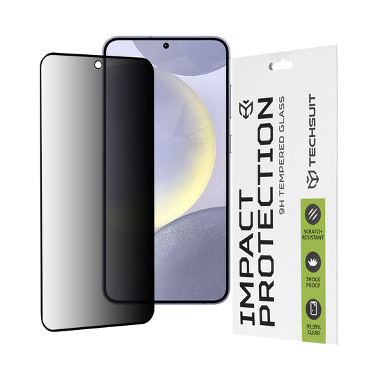 Privacy Techsuit schermbeschermfolie voor Samsung Galaxy S25+ S936 / S24+ S926, gehard glas, volledige lijm, 111D
