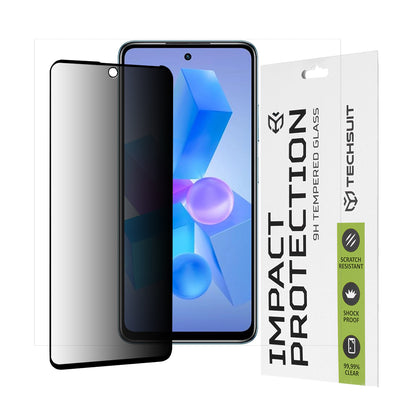 Privacy Techsuit schermbeschermfolie voor Tecno Spark 20 Pro / Pova 5 Pro / Hot 40 / Hot 40 Pro, gehard glas, volledige lijm, 111D