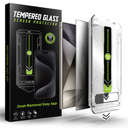 Privacy Screen Protector Techsuit TitanGlass CrystalHD voor Samsung Galaxy S24 Ultra S928, Gehard Glas, Volledige Lijm