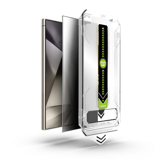 Privacy Screen Protector Techsuit TitanGlass CrystalHD voor Samsung Galaxy S24 Ultra S928, Gehard Glas, Volledige Lijm