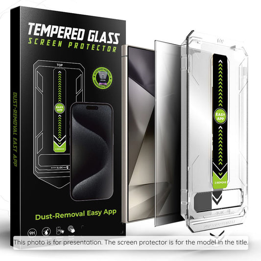 Privacy Screen Protector Techsuit TitanGlass CrystalHD voor Samsung Galaxy S25 S931 / S24 S921, Gehard Glas, Volledige Lijm