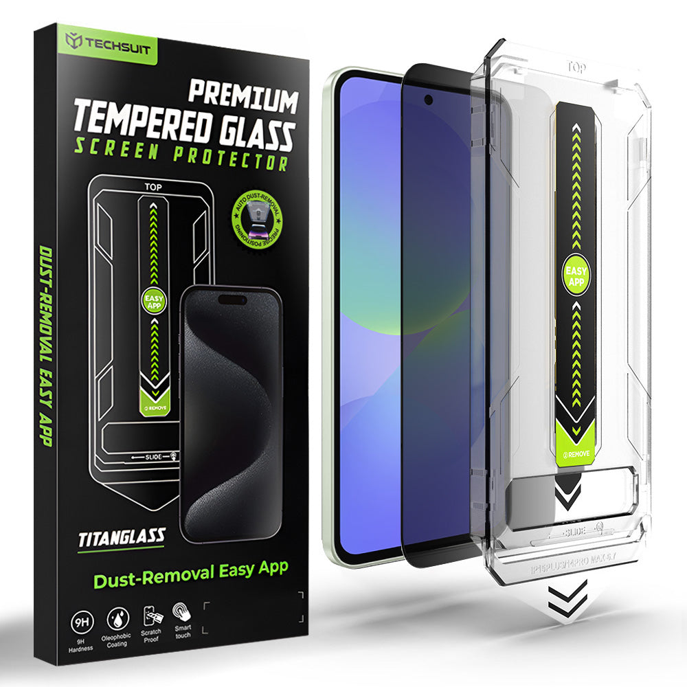 Privacy Screen Protector Techsuit TitanGlass CrystalHD voor Samsung Galaxy A37 5G / A36 A366, Gehard Glas, Volledige Lijm