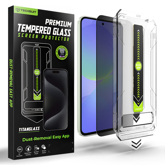 Privacy Screen Protector Techsuit TitanGlass CrystalHD voor Samsung Galaxy A37 5G / A36 A366, Gehard Glas, Volledige Lijm