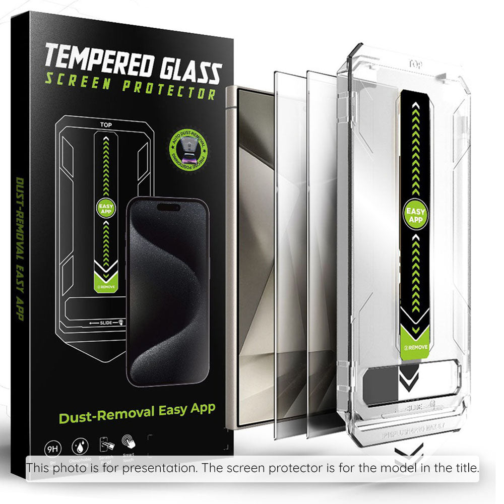 Beschermfolie Privacy Techsuit TitanGlass CrystalHD voor Samsung Galaxy S25 FE, Gehard Glas, Volledige Lijm, Set van 2 Stuks