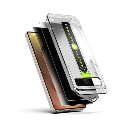 Beschermfolie Privacy Techsuit TitanGlass CrystalHD voor Samsung Galaxy S26, Gehard Glas, Volledige Lijm, Set van 2 stuks