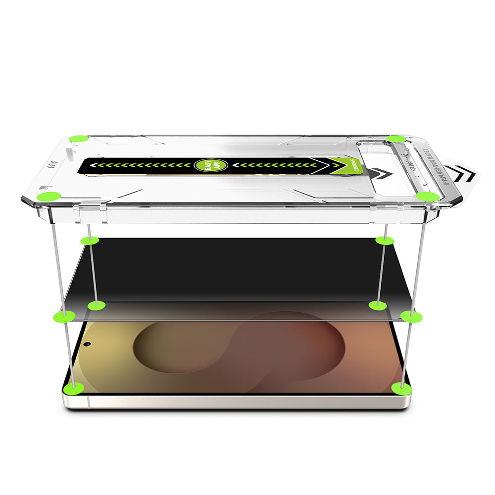 Beschermfolie Privacy Techsuit TitanGlass CrystalHD voor Samsung Galaxy S26, Gehard Glas, Volledige Lijm, Set van 2 stuks