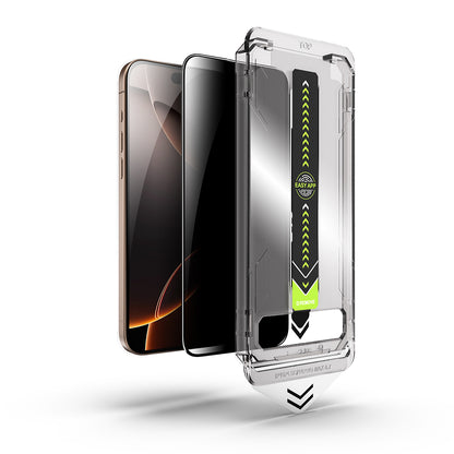 Privacy Techsuit TitanGlass schermbeschermfolie voor Apple iPhone 18 Pro, gehard glas, volledige lijm