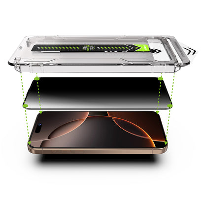 Privacy Techsuit TitanGlass schermbeschermfolie voor Apple iPhone 18 Pro, gehard glas, volledige lijm
