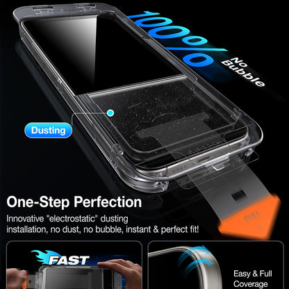 Beschermfolie Privacy Scherm Torras GlassGo Install Master voor Apple iPhone 16 Pro, Gehard Glas, Volledige Lijm