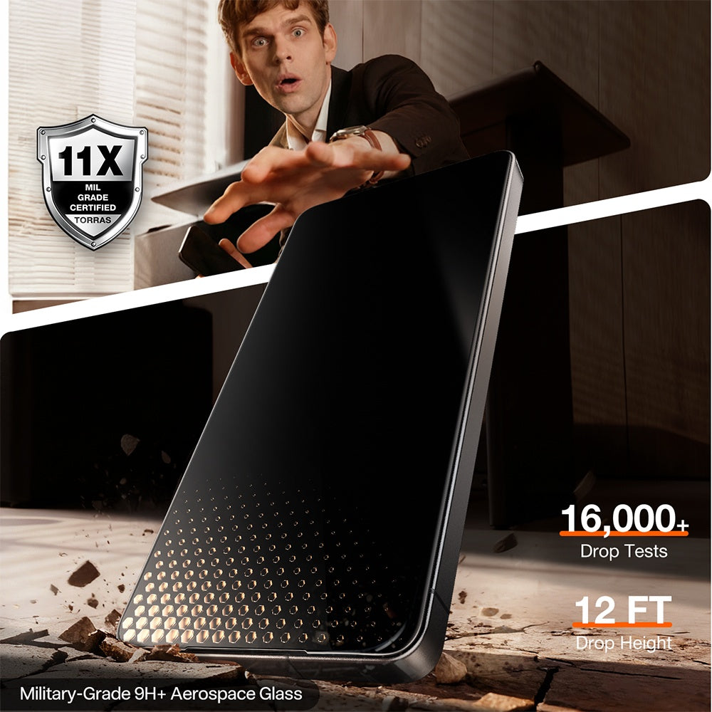 Beschermfolie Privacy Scherm Torras GlassGo Install Master voor Samsung Galaxy S26 Ultra, Gehard Glas, Volledige Lijm