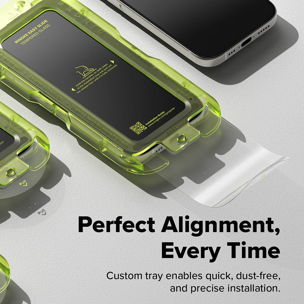Ringke Easy Slide schermbeschermfolie voor Apple iPhone 17 Air, gehard glas, volledige lijm, set van 2 stuks