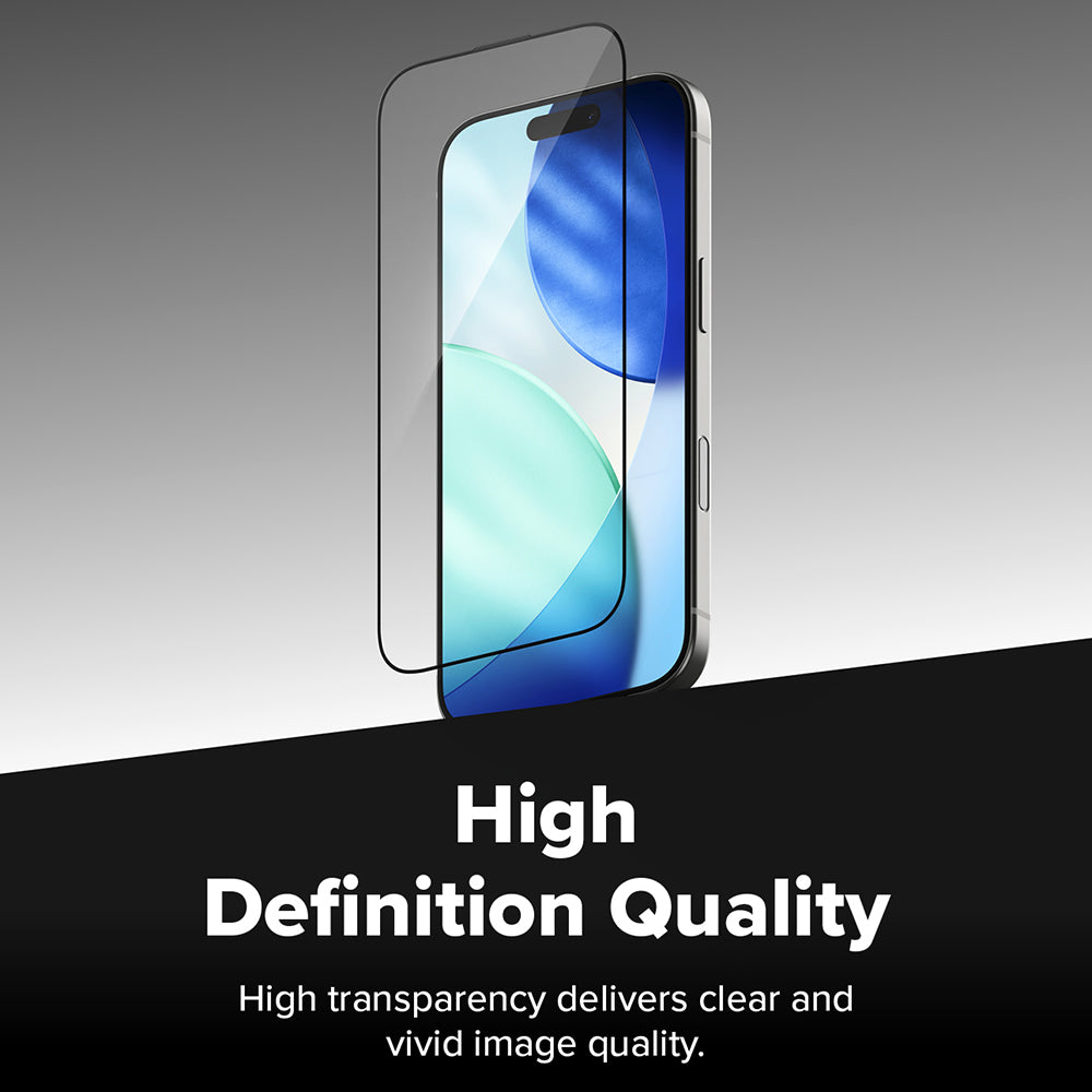 Ringke Easy Slide schermbeschermfolie voor Apple iPhone 17 Air, gehard glas, volledige lijm, set van 2 stuks