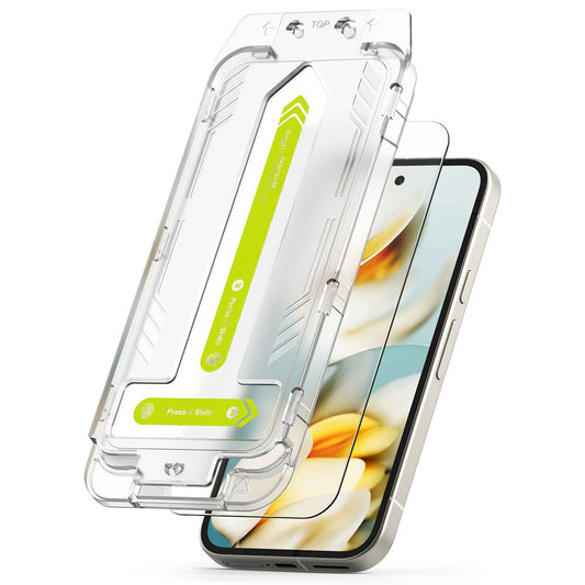 Ringke Easy Slide schermbeschermfolie voor Google Pixel 9a, gehard glas, volledige lijm, set van 2 stuks