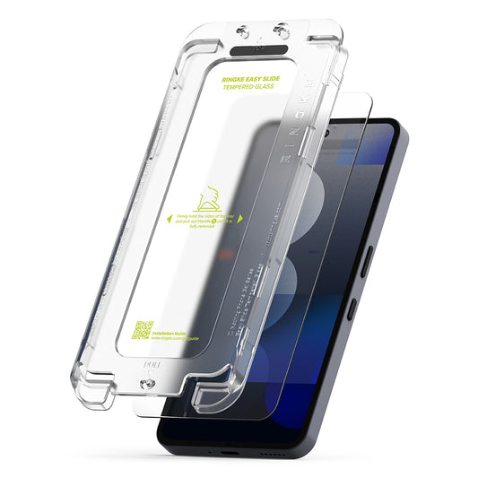 Ringke Easy Slide schermbeschermfolie voor Nothing Phone (3a) / Phone (3a) Pro, gehard glas, full glue, set van 2 stuks
