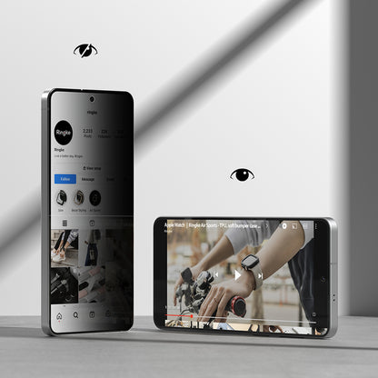 Schermbeveiligingsfolie Ringke Easy Slide voor Samsung Galaxy S26 Plus, Gehard Glas, Volledige Lijm, Set van 2 stuks, Zwart