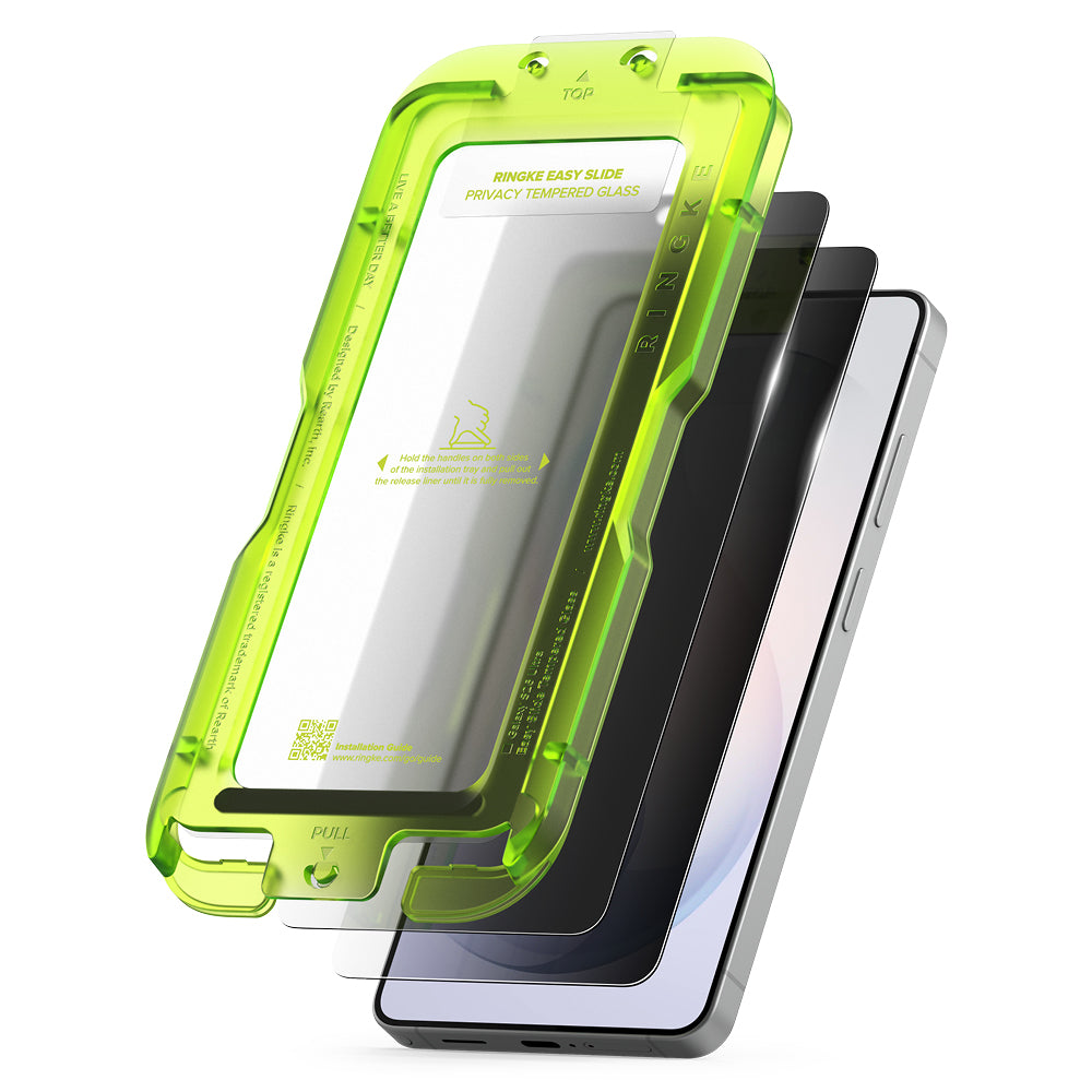 Beschermfolie Ringke Easy Slide voor Samsung Galaxy S26 Ultra, Gehard Glas, Volledige Lijm, Set van 2 stuks, Zwart