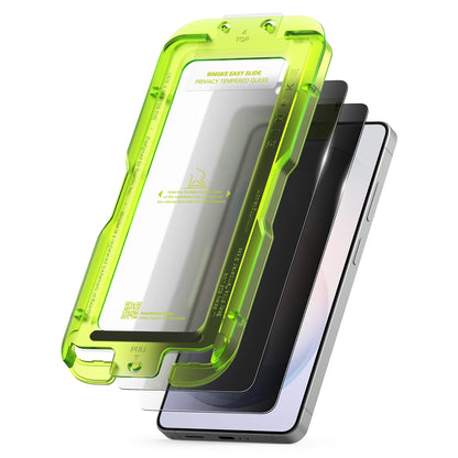 Beschermfolie Ringke Easy Slide voor Samsung Galaxy S26 Ultra, Gehard Glas, Volledige Lijm, Set van 2 stuks, Zwart