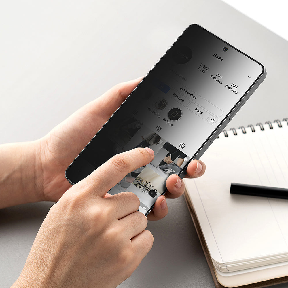 Beschermfolie Ringke Easy Slide voor Samsung Galaxy S26 Ultra, Gehard Glas, Volledige Lijm, Set van 2 stuks, Zwart