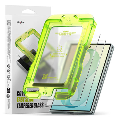 Ringke Easy Slide Buitenste Scherm Beschermfolie voor Samsung Galaxy Z Fold8 F971, Gehard Glas, Volledige Lijm, Set van 2 stuks