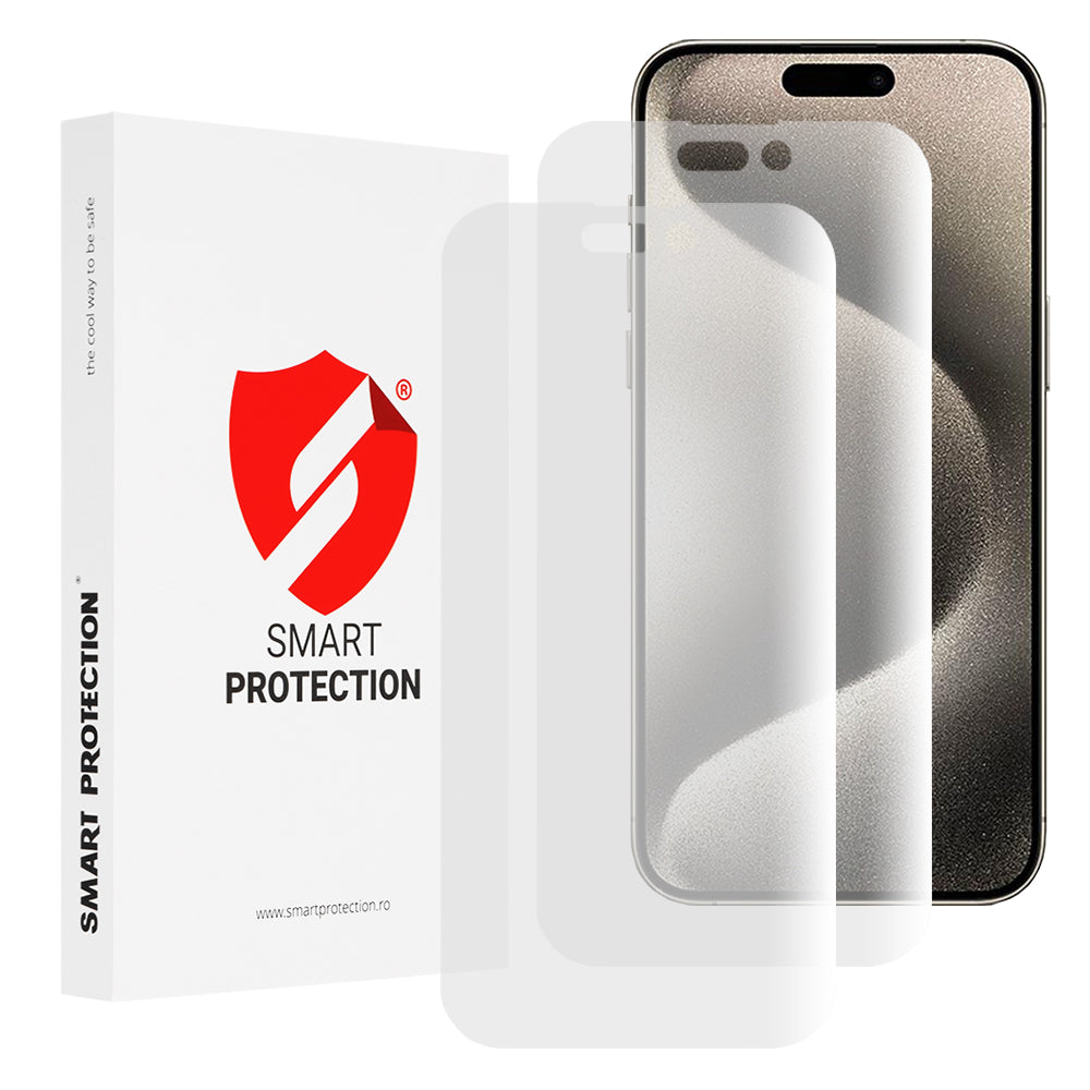 Smart Protection Premium Classic schermbeschermfolie voor Apple iPhone 15 Pro Max, plastic, set van 2 stuks