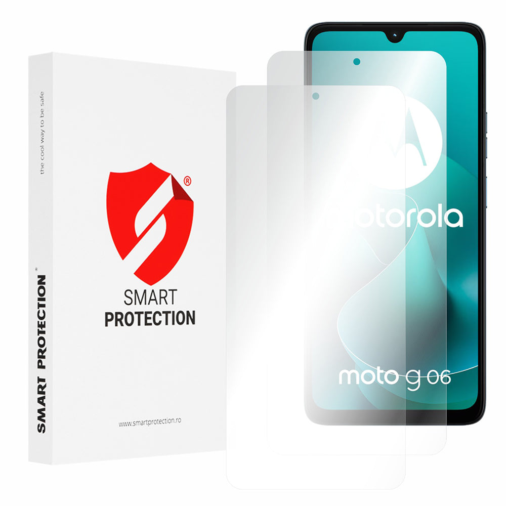 Beschermfolie Smart Protection Premium Classic voor Motorola Moto G06 Power / G06, Plastic, Volledige Lijm, Set van 2 Stuks