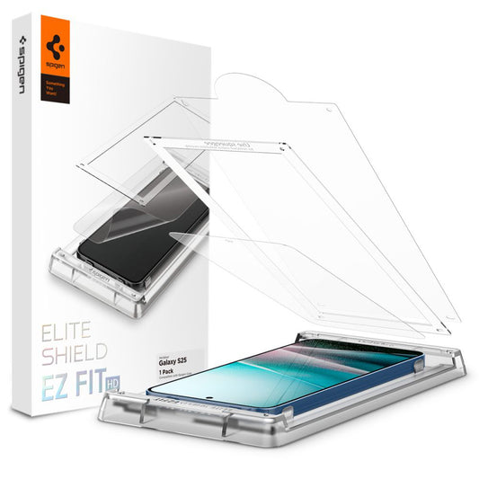 Spigen Elite Shield EZ FIT HD schermbeschermfolie voor Samsung Galaxy S25 S931, Plastic AFL09091