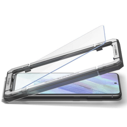 Schermbeveiligingsfolie Spigen GlastR Align Master voor Samsung Galaxy S21 FE 5G G990, Gehard Glas, Volledige Lijm, Set van 2 stuks AGL03088