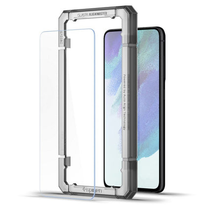 Schermbeveiligingsfolie Spigen GlastR Align Master voor Samsung Galaxy S21 FE 5G G990, Gehard Glas, Volledige Lijm, Set van 2 stuks AGL03088