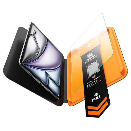 Spigen GlastR Align Master T schermbeschermfolie voor Apple iPad Air 11 (2026) / Air 11 (2025), gehard glas, Full Glue AGL11701