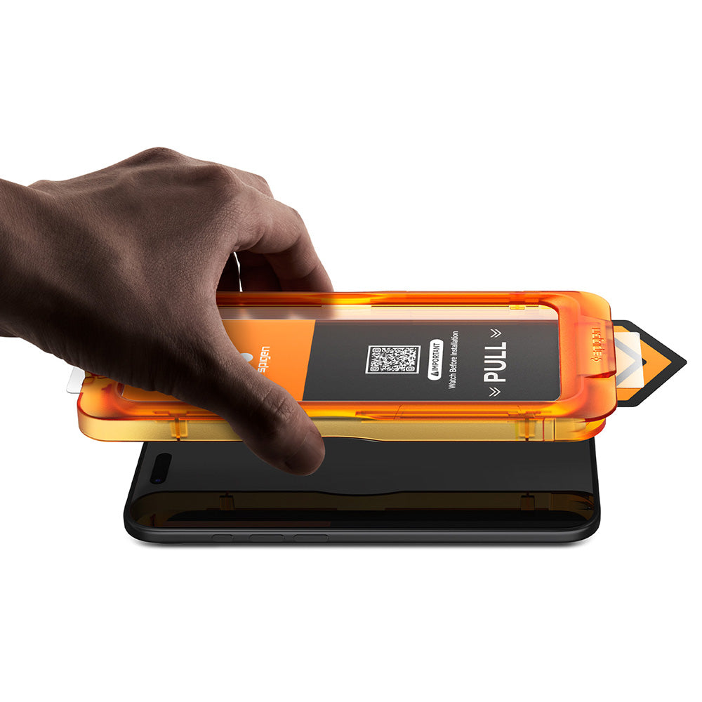 Spigen GlastR AlignMaster S schermbeschermfolie voor Apple iPhone 18 Pro Max / 17 Pro Max, gehard glas, volledige lijm, set van 2 stuks AGL10101