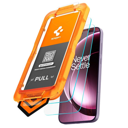 Spigen GlastR AlignMaster S schermbeschermfolie voor OnePlus 15, gehard glas, full glue, set van 2 stuks AGL11333