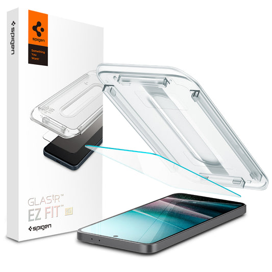 Spigen GlastR EZ FIT HD schermbeschermfolie voor Samsung Galaxy A37 5G / A36 A366, Gehard Glas, Volledige Lijm, Set van 2 stuks AGL11365