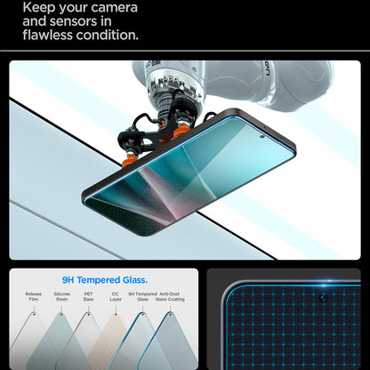 Spigen GlastR EZ FIT HD Screen Protector for Samsung Galaxy A37 5G / A36 A366, Tempered Glass, Full Glue, Set of 2 pieces AGL11365