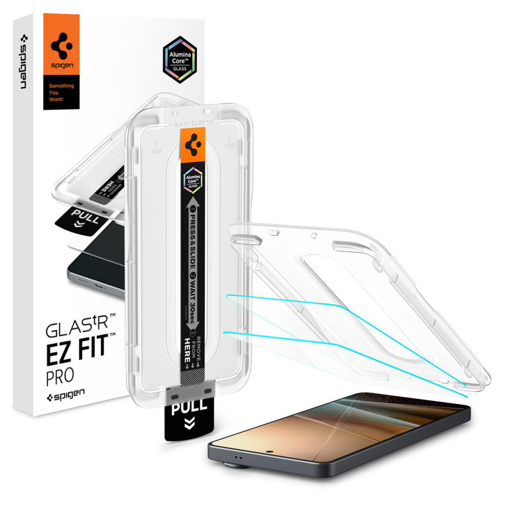 Beschermfolie Scherm Spigen GlastR EZ FIT Pro HD Anti-Reflectie voor Samsung Galaxy S26 Ultra S948, Gehard Glas, Volledige Lijm, Set van 2 Stuks