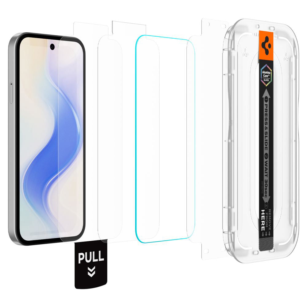 Beschermfolie Spigen GlastR EZ FIT Pro HD voor Google Pixel 10a, Gehard Glas, Volledige Lijm, Set van 2 stuks AGL11364