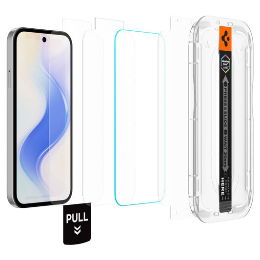 Beschermfolie Spigen GlastR EZ FIT Pro HD voor Google Pixel 10a, Gehard Glas, Volledige Lijm, Set van 2 stuks AGL11364