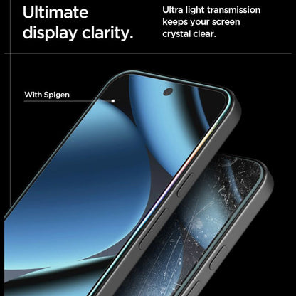 Beschermfolie Spigen GlastR EZ FIT Pro HD voor Google Pixel 10a, Gehard Glas, Volledige Lijm, Set van 2 stuks AGL11364