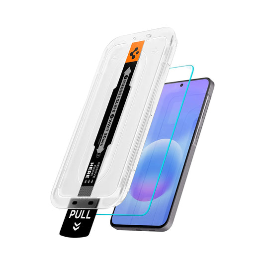 Beschermfolie Spigen GlastR EZ FIT Pro HD voor Samsung Galaxy A57 5G, Gehard Glas, Volledige Lijm, Set van 2 stuks AGL11397